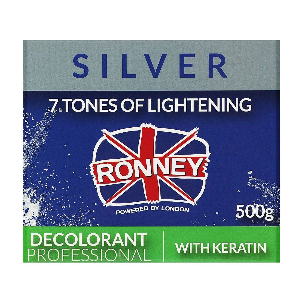Пудра для освітлення волосся Ronney Dust Free Bleaching Powder з кератином, 500 г